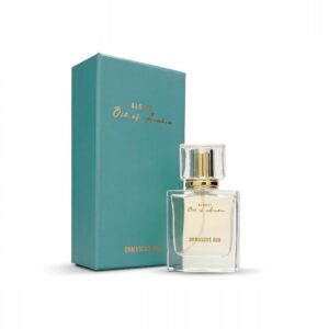 Oil of Arabia Damascus Oud perfume bottle with teal box